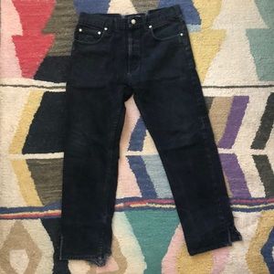 Destroyed Black 501s